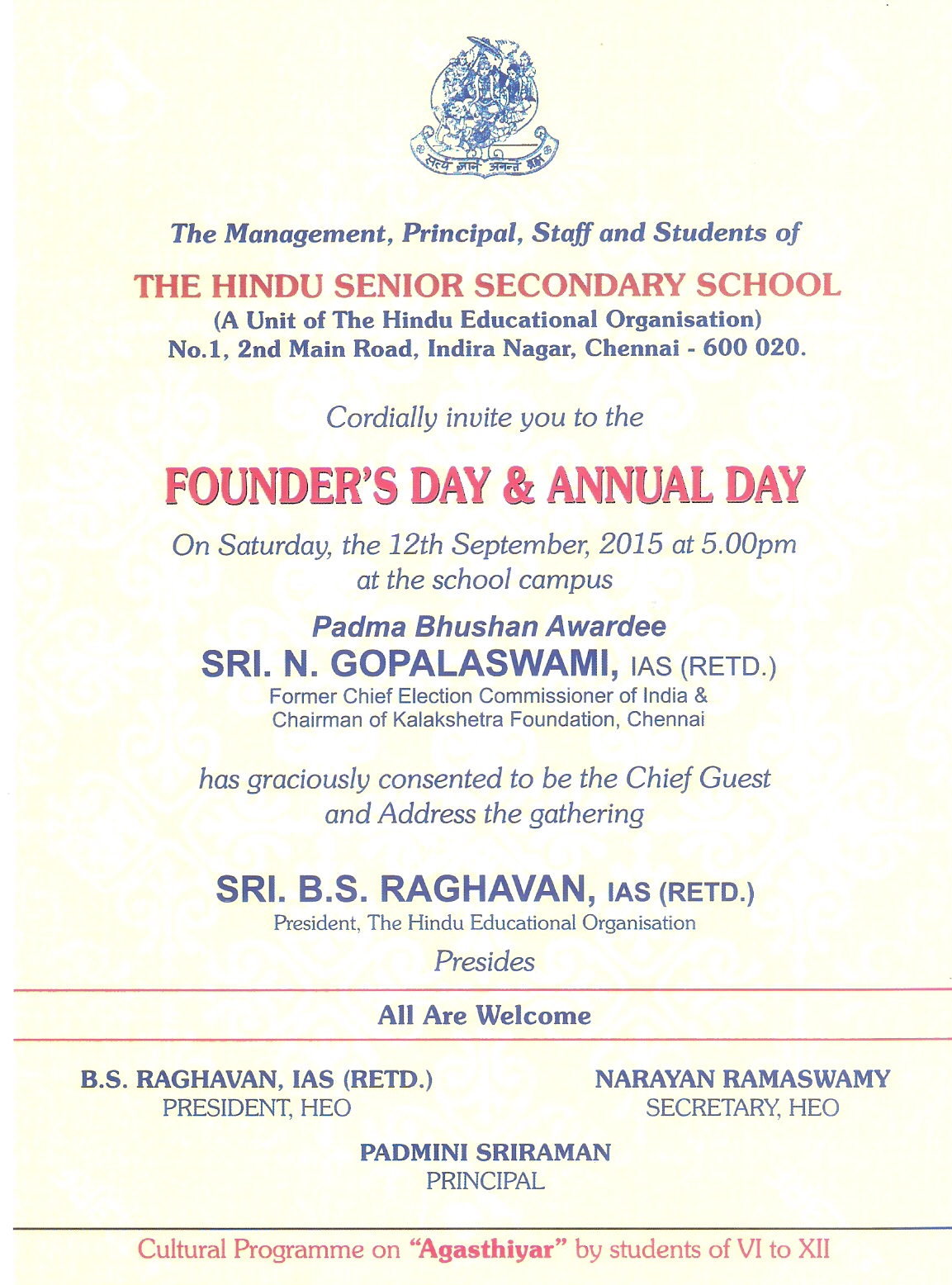 FOUNDER’S DAY & ANNUAL DAY 2015